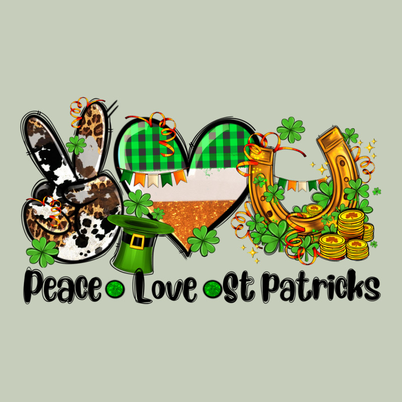Peace Love St Patricks Ladies Tee by AdoDesignShop | Teevron