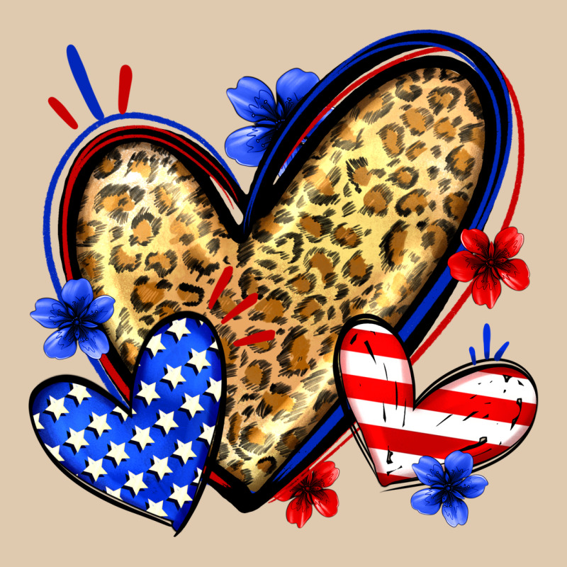 American Flag Heart Leopard Heavyweight Sweatshirt by Zillion Design Studio | Teevron