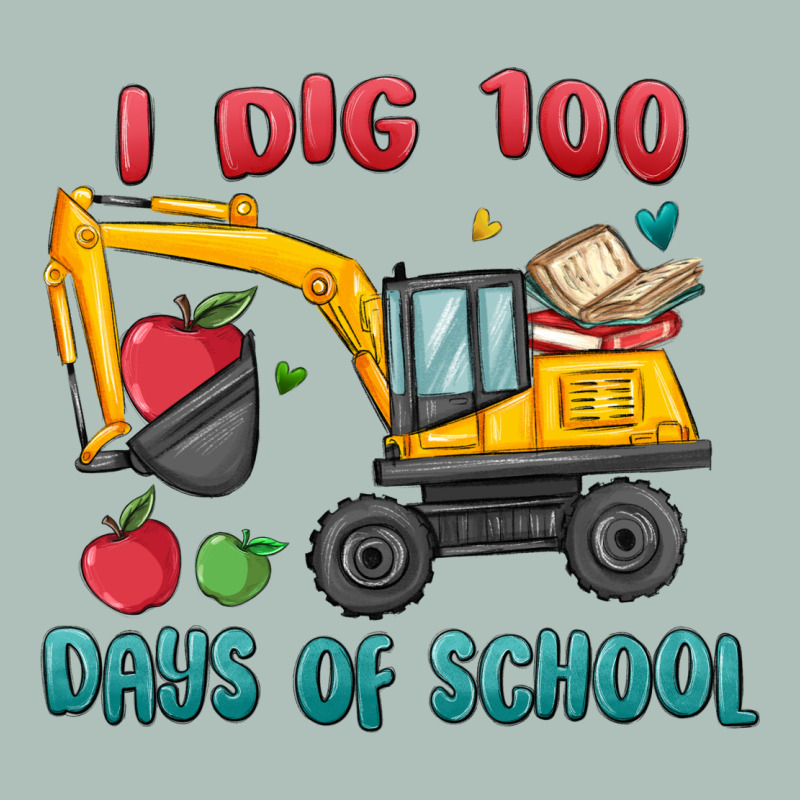 I Dig 100 Days Of School Excavator Heavyweight Hoodie by MaliasSmallBusiness | Teevron