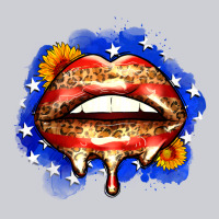 Leopard American Flag Lips Heavyweight Sweatshirt | Teevron