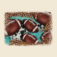 American Football Leopard Cowhide Turquoise  Leather Background Premium Tee | Teevron