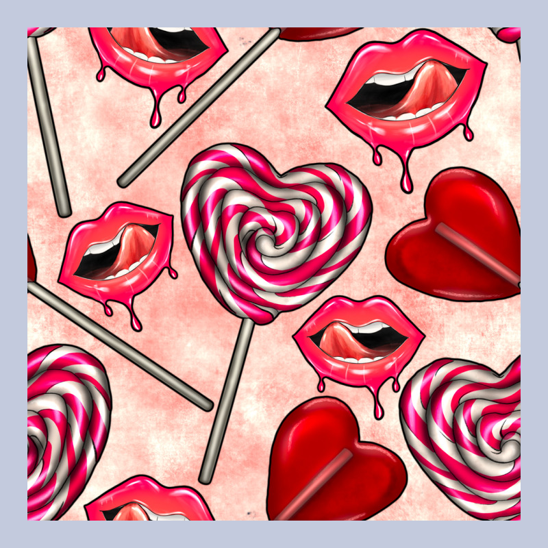 Valentines Day Lollipops And Lips Seamless Pattern Long Sleeve Tee by BundleAndBundleShop | Teevron