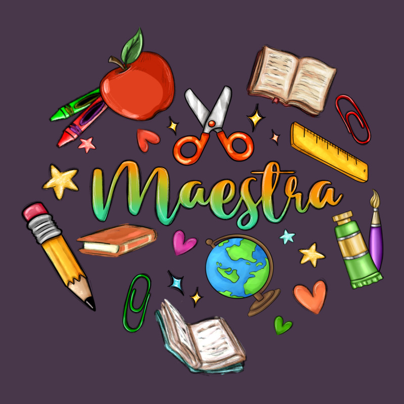 Maestra Teacher Heart Doodle Heavyweight Hoodie by MaliasSmallBusiness | Teevron