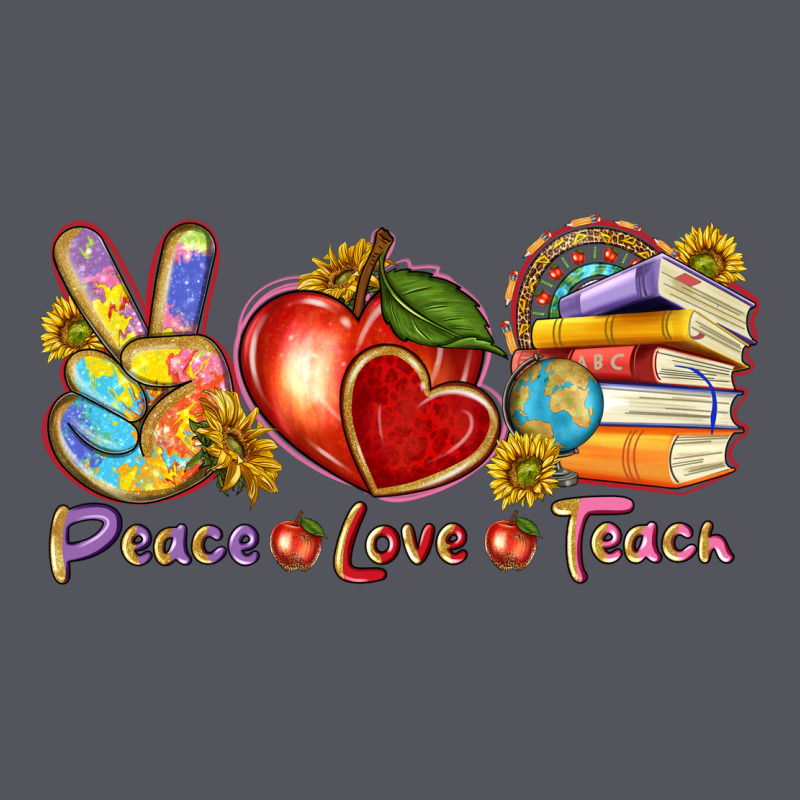 Peace Love Teach Vintage Hoodie by texasbilliewilder | Teevron