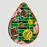 American Football And Western Roses Teardrop Classic Tee | Teevron