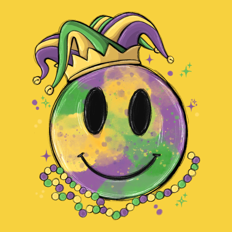 Smiley Face Mardi Gras Premium Sweatshirt by MaliasSmallBusiness | Teevron