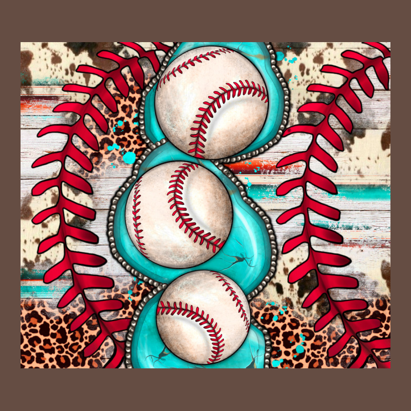 Baseball Leopard Cowhide Turquoise Long Sleeve Tee by JahusDesignShop | Teevron