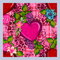 Valentines Day Flower Heart With Leopard Seamless Pattern Long Sleeve Tee | Teevron