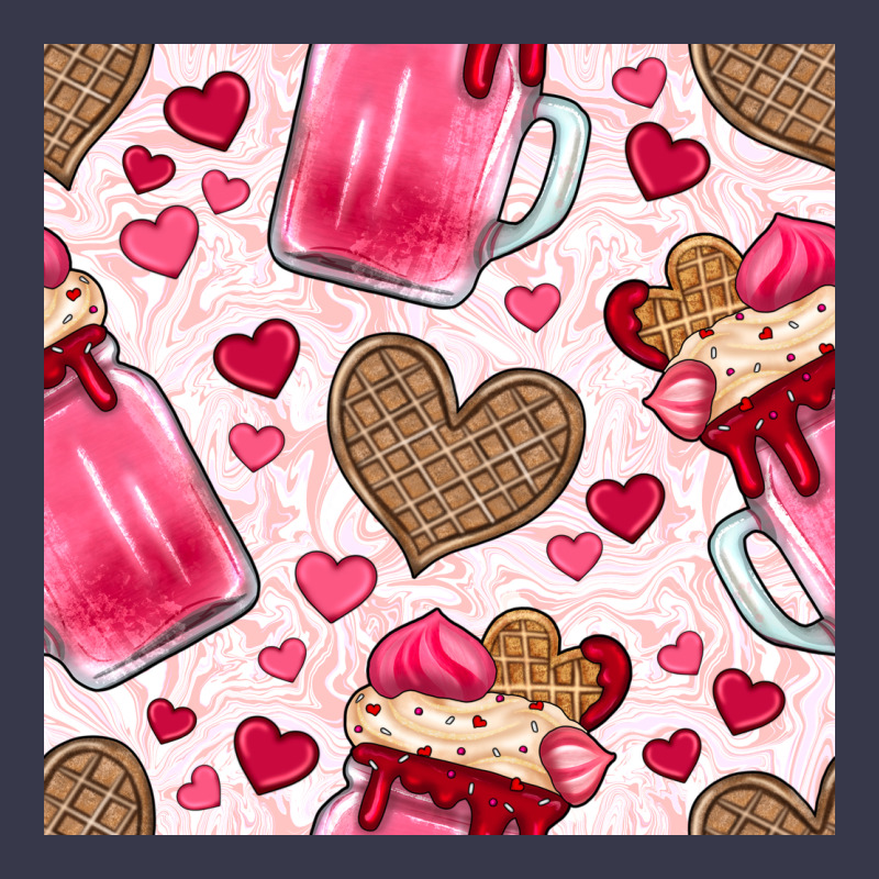 Valentines Day Milkshake Seamless Pattern Long Sleeve Tee by BundleAndBundleShop | Teevron