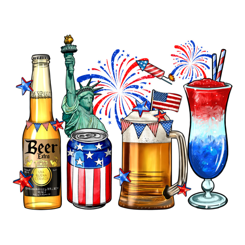 4th Of July American Drinks Urban Heavy Tee by Neo Western | Teevron