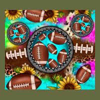 Football Tie Dye Gemstone Sunflower Long Sleeve Tee | Teevron