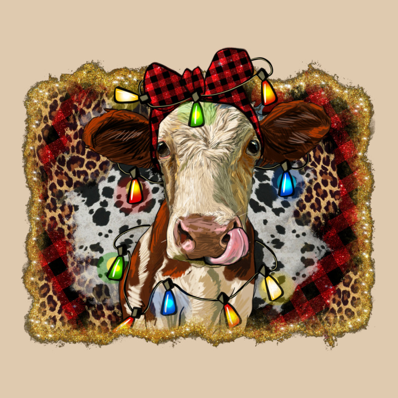 Heifer Cow Christmas Western Background Heavyweight Sweatshirt by RanaPortraitStore | Teevron