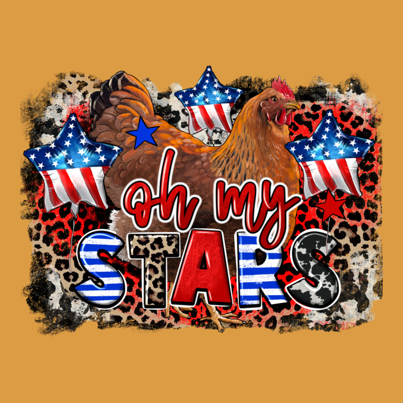 Oh My Stars Chicken 4th Of July Urban Heavy Tee by CowGirlArtShop | Teevron