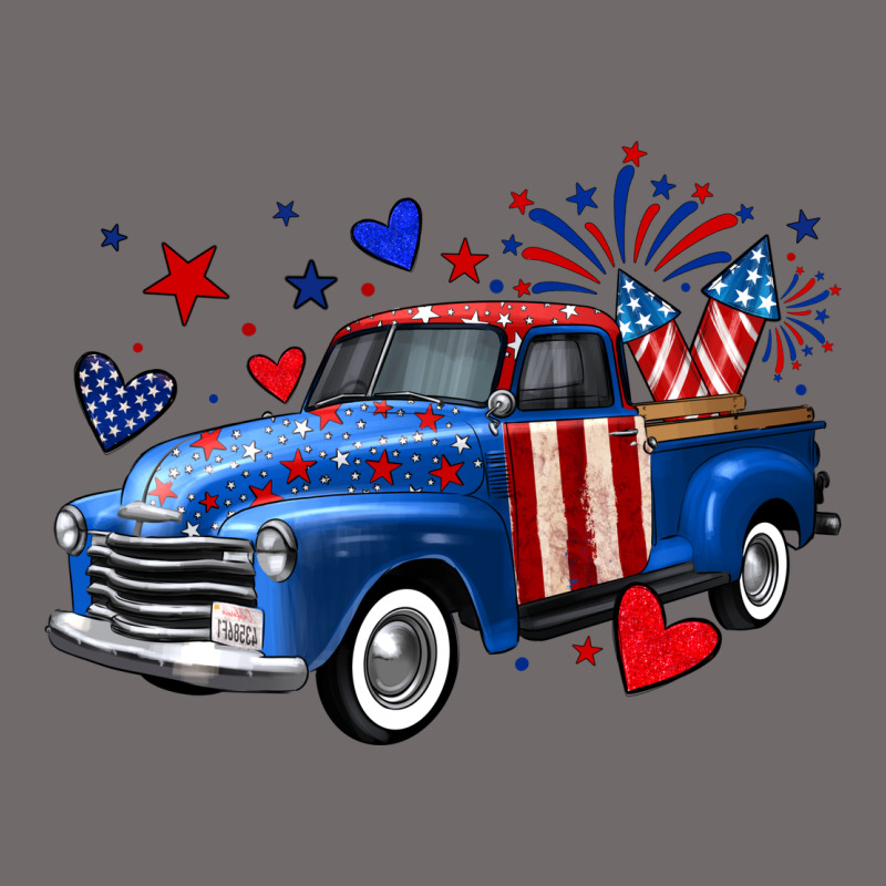 4th Of July American Flag Truck Urban Heavy Tee by Neo Western | Teevron