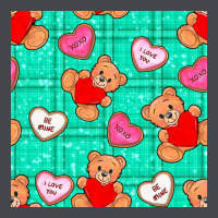 Valentines Day Teddy Bears And Cookies Seamless Pattern Long Sleeve Tee | Teevron