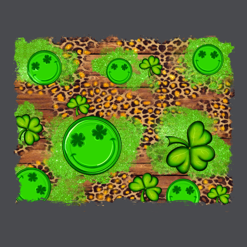 Shamrock Glitter Leopard And Wood Background Zipper Hoodie by Artiststas | Teevron