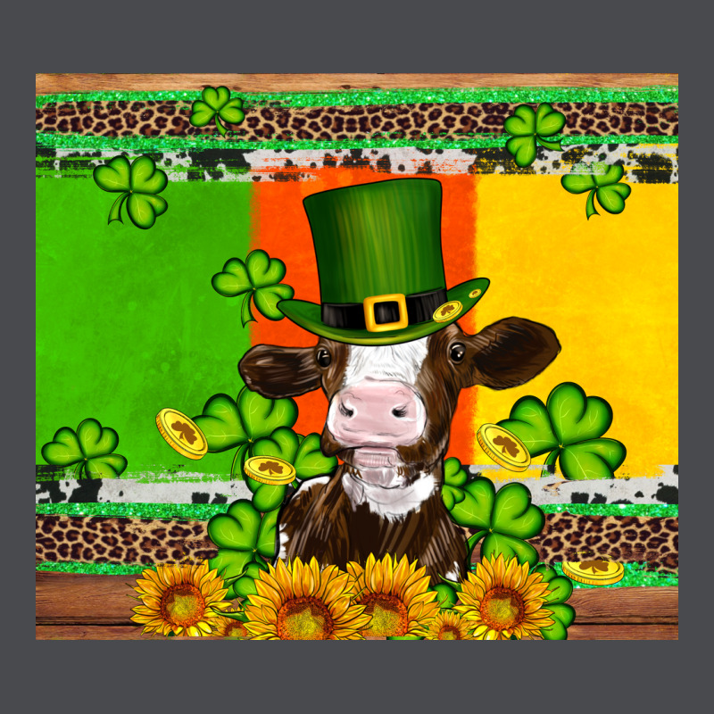 Saint Patricks Cow And Hat With Sunflower And Shamrock Zipper Hoodie by Artiststas | Teevron