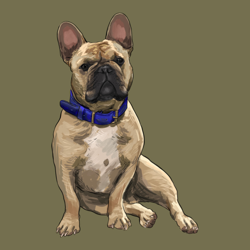 French Bulldog With Royal Blue Vintage Hoodie by RanaPortraitStore | Teevron
