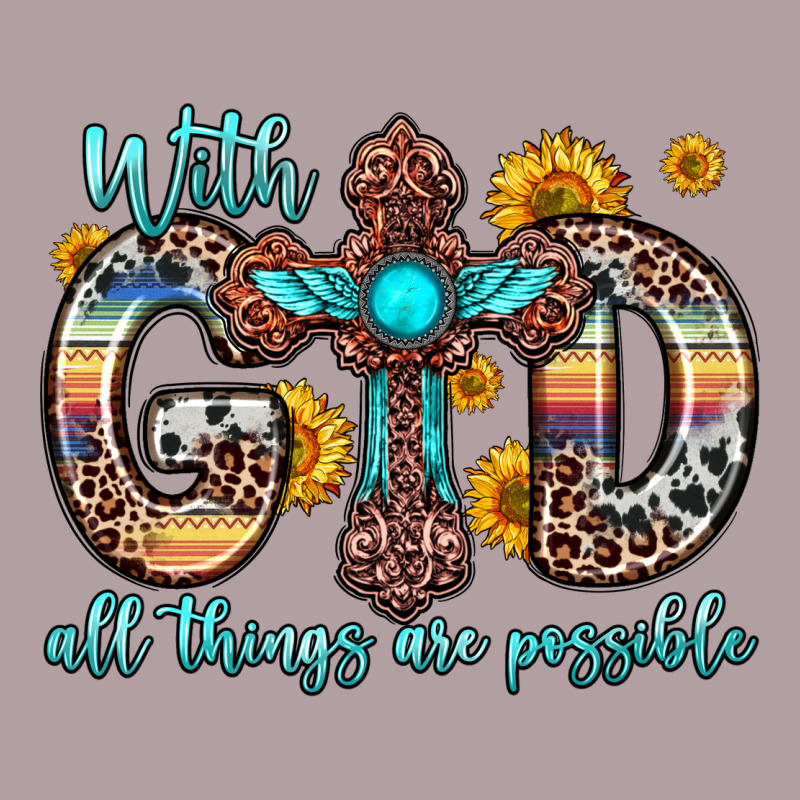With God All Things Are Possible Cross Vintage Hoodie by Zillion Design Studio | Teevron