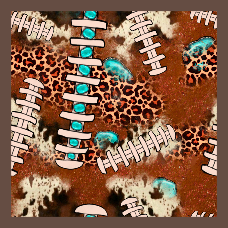 Football Leopard Gemstone Seamless Pattern Long Sleeve Tee by JahusDesignShop | Teevron