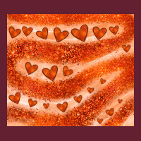Orange Glitter Heart Classic Tee | Teevron