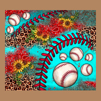 Baseball Leopard Turquoise Sunflower Long Sleeve Tee | Teevron