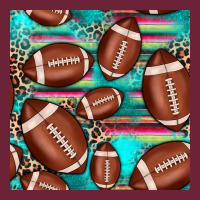 Football Leopard Turquoise Seamless Pattern Long Sleeve Tee | Teevron