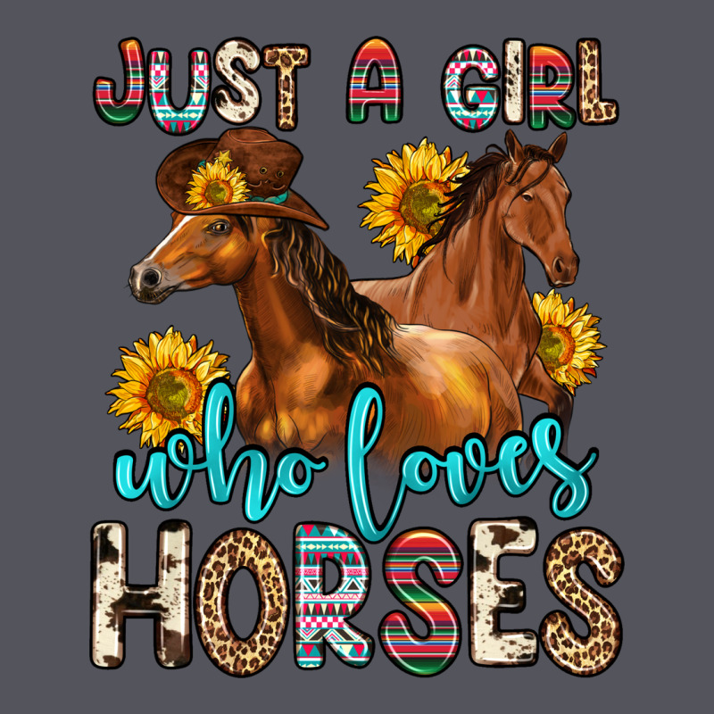 Just A Girl Who Loves Horses Vintage Hoodie by Zillion Design Studio | Teevron