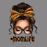 Caucasian Leopard Messy Bun Mom Life Vintage Tee | Teevron