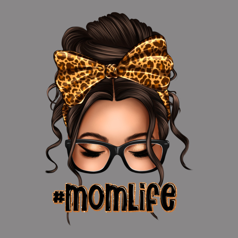 Caucasian Leopard Messy Bun Mom Life Vintage Tee by texasbilliewilder | Teevron