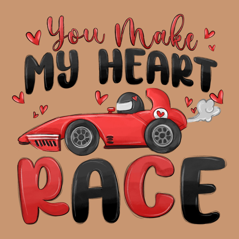 You Make My Heart Race Valentine's Day Heavyweight Hoodie by MaliasSmallBusiness | Teevron