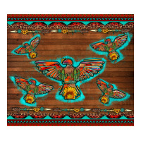 western thunderbird and arrow with aztec leopard | Teevron