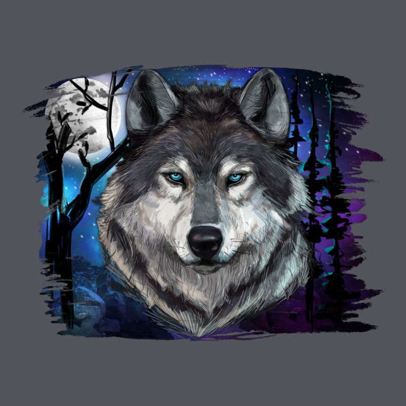 Wolf And Full Moon Vintage Hoodie by RanaPortraitStore | Teevron