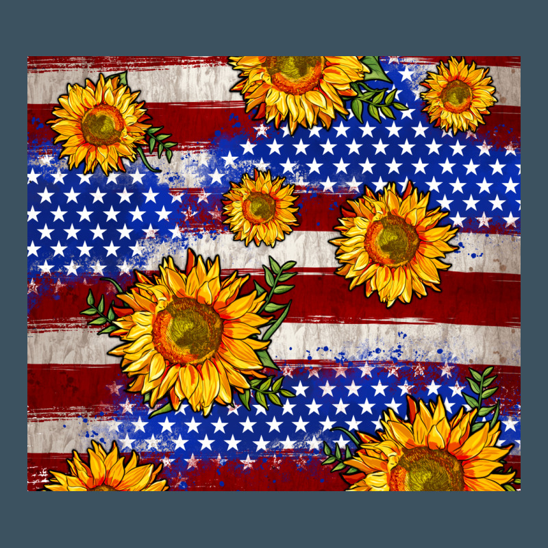 4th Of July Usa Flag Sunflower 20oz Tumbler Urban Heavy Tee by Neo Western | Teevron