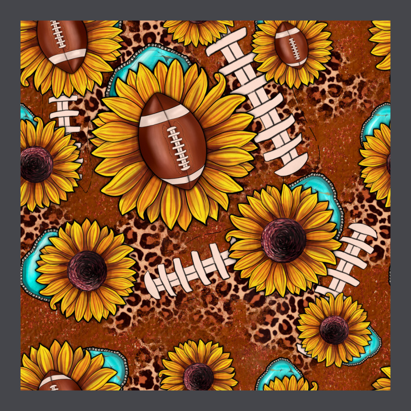 Football Leopard Sunflower Seamless Pattern Long Sleeve Tee by JahusDesignShop | Teevron