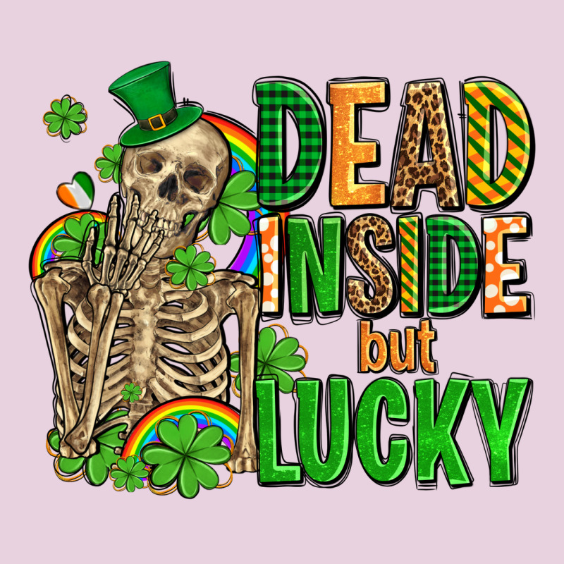 Dead Inside But Lucky  With Skeleton Ladies Tee by AdoDesignShop | Teevron