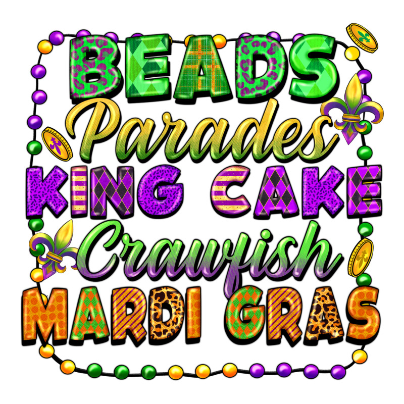 Beads Parades King Cake Crawfish Mardi Gras Urban Heavy Tee by FaDigitalArtStudio | Teevron