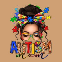 Autism Mom Afro Messy Bun Vintage Tee | Teevron