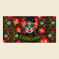 Chingona Sugar Skull License Plate Premium Hoodie | Teevron