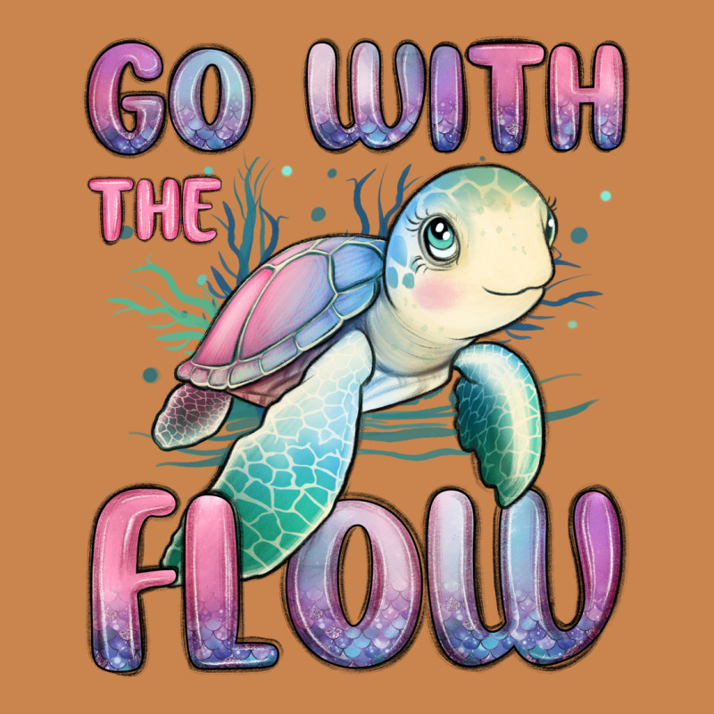 Go With Flow Turtle Heavyweight Hoodie by MaliasSmallBusiness | Teevron