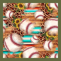 Baseball Leopard Sunflower Seamless Pattern Long Sleeve Tee | Teevron