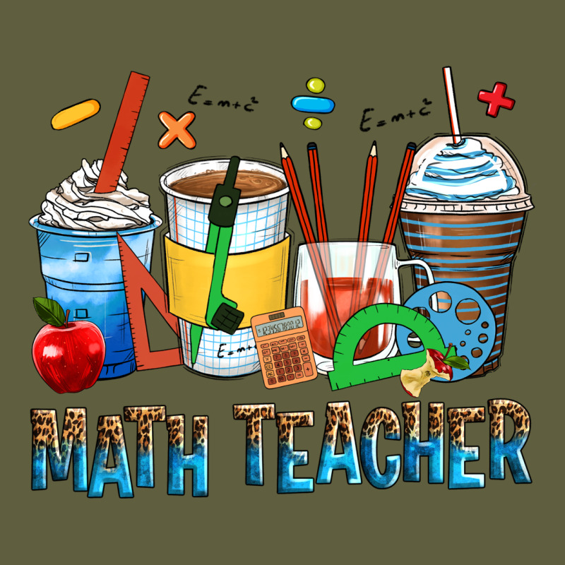 Math Teacher Coffee Cups Vintage Tee by Zillion Design Studio | Teevron