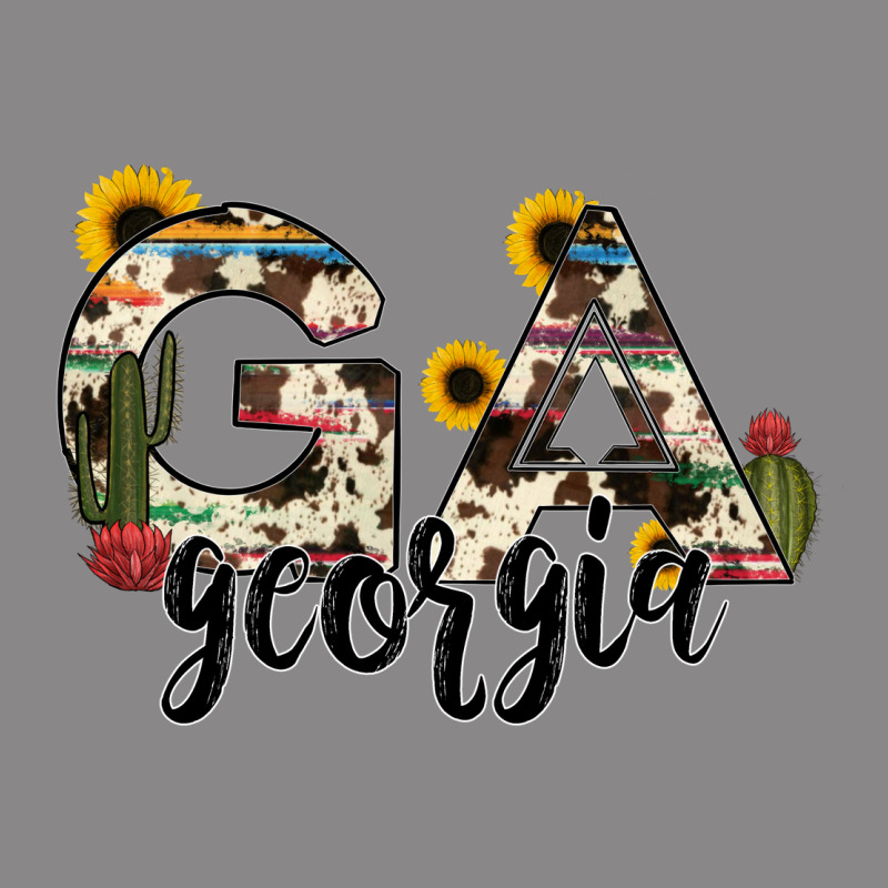 Georgia State Cowhide Serape Cactus Vintage Tee by RanaPortraitStore | Teevron