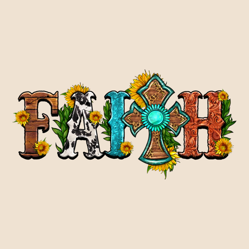 Faith With Cross And Sunflower Urban Heavy Tee by HRA Design Shop | Teevron