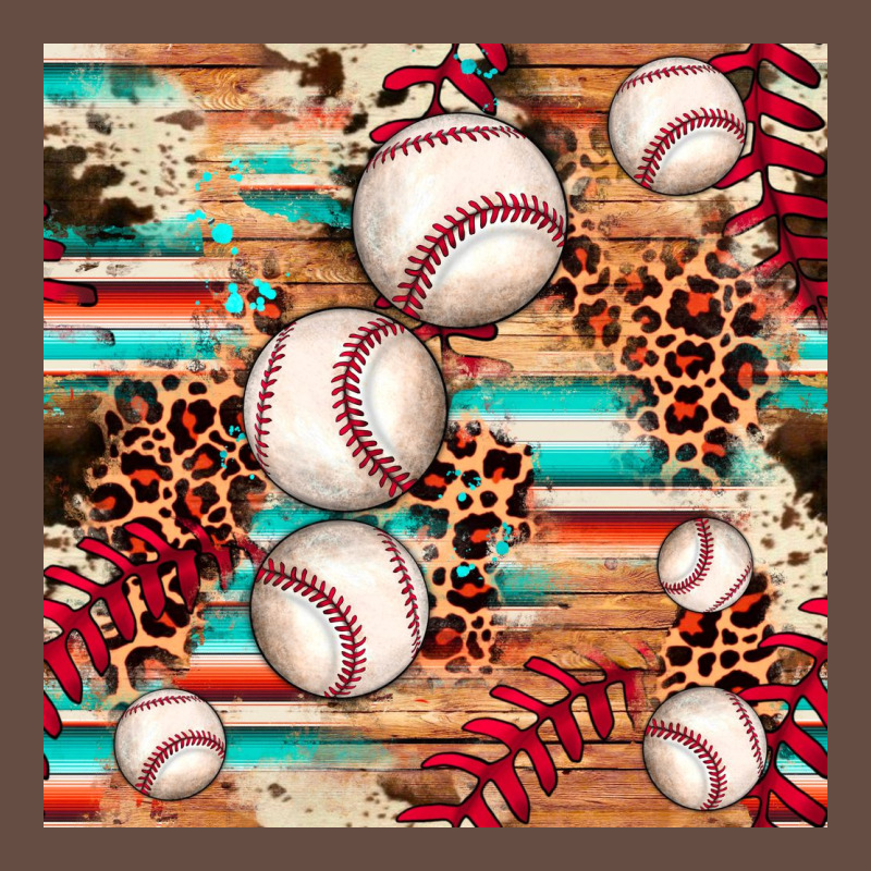 Baseball Leopard Cowhide Turquoise Seamless Pattern Long Sleeve Tee by JahusDesignShop | Teevron