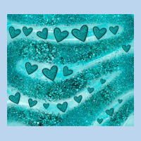 Turquoise Glitter Heart Classic Tee | Teevron