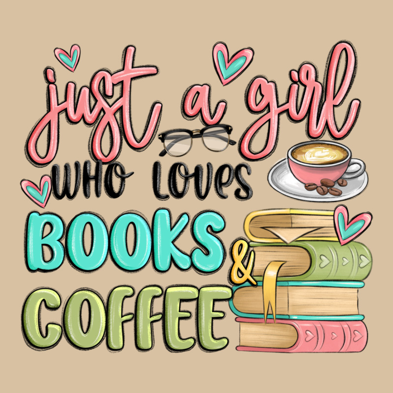 Just A Girl Who Loves Books And Coffee Heavyweight Hoodie by MaliasSmallBusiness | Teevron