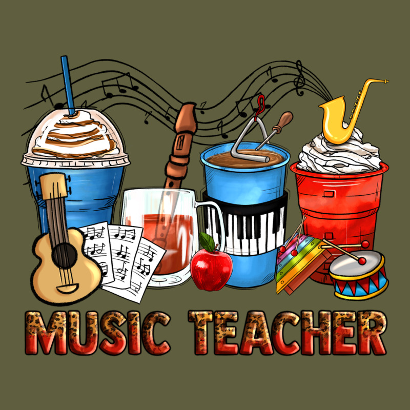 Music Teacher Coffee Cups Vintage Tee by Zillion Design Studio | Teevron