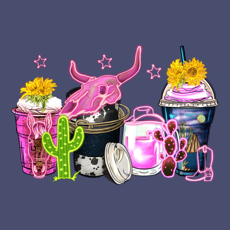 Neon Western Coffee Cups Vintage Tee by Zillion Design Studio | Teevron