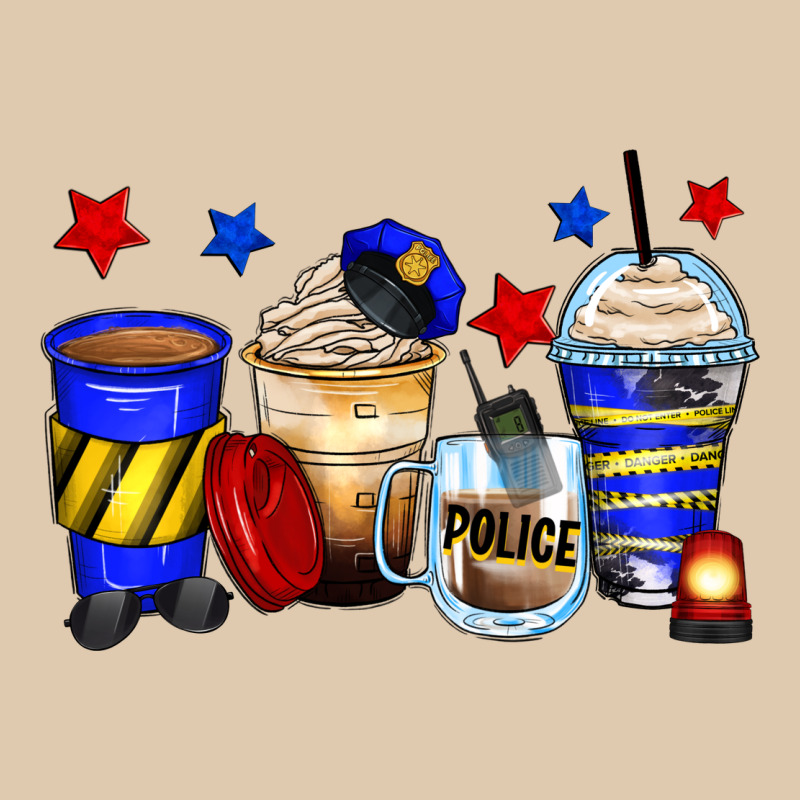 Police Coffee Cups Heavyweight Sweatshirt by Zillion Design Studio | Teevron